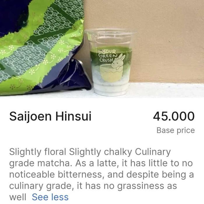 Your Green Crush Matcha / Hojicha Drink - Minuman - Marukyu - Kanbayashi - Yamamasa - Gion Tsujiri -