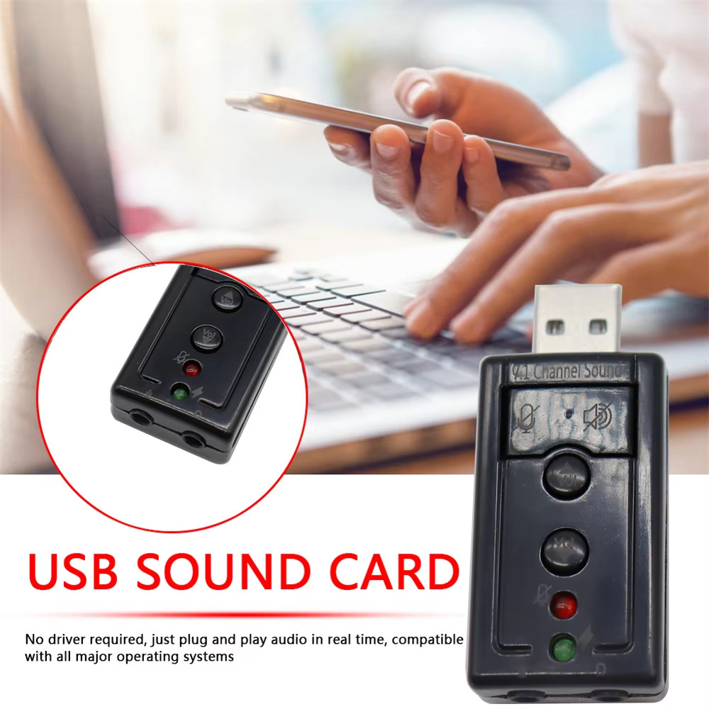 7.1 USB Stereo Audio Adapter Mini External Sound Card for Windows XP/2000/Vista/7 USB Audio Adapter 