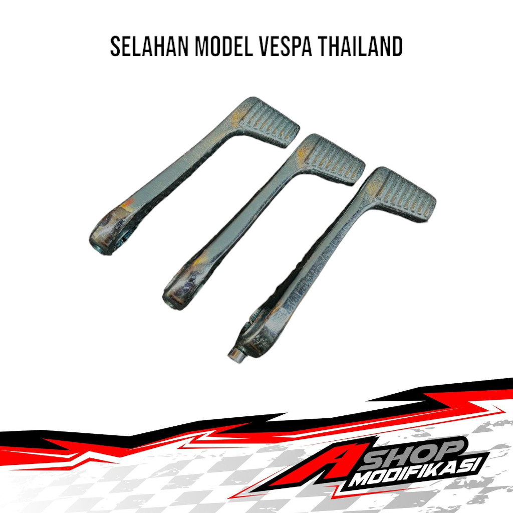 Selahan Engkolan Kick Starter Model Vespa Thailand Chrome Universal Beat Mio Vario Scoopy Fino Mio S