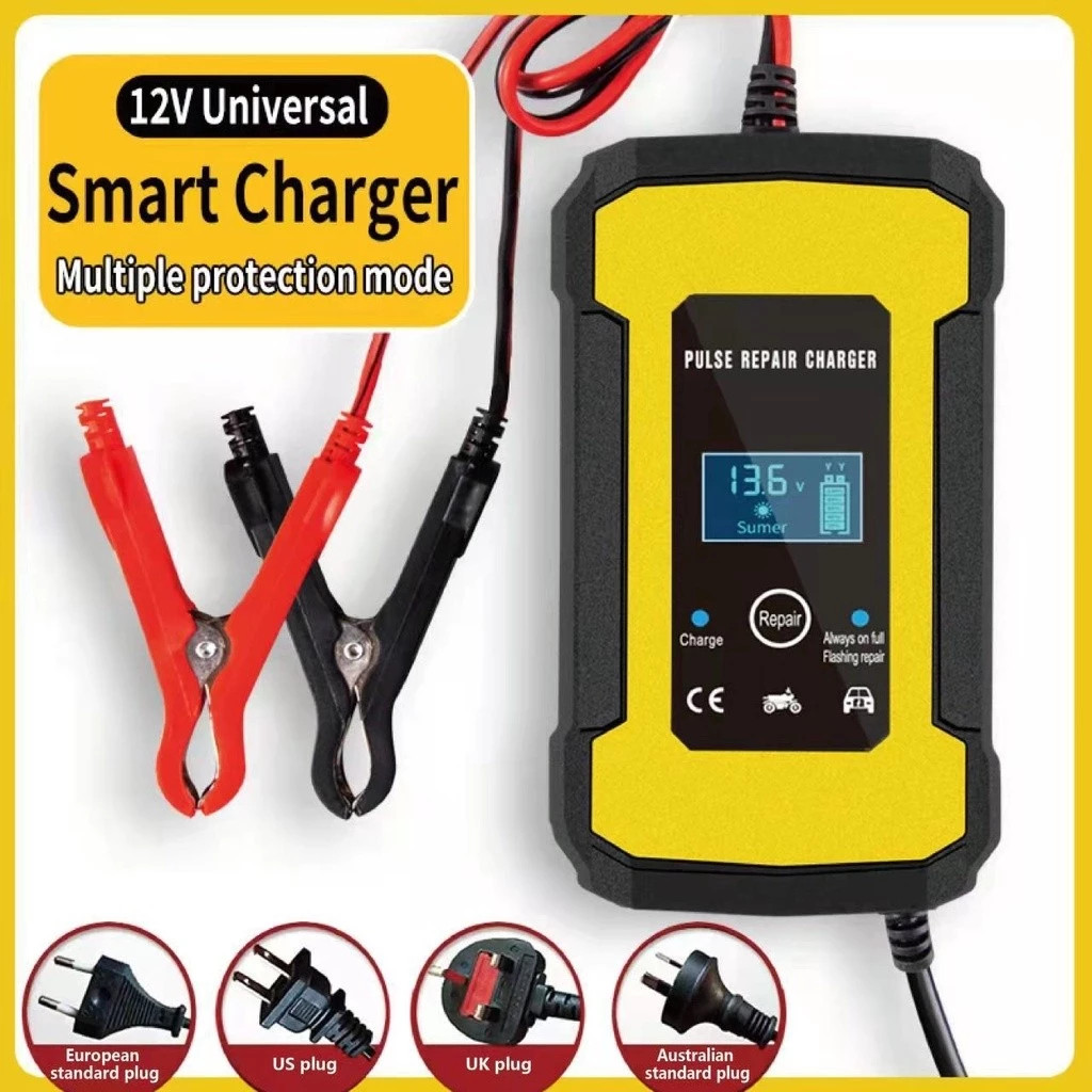 Charger Aki Motor 12V 6A LED Intelejen Charger Battery Charger Aki Mobil  Charger Aki 12V 6A Otomati