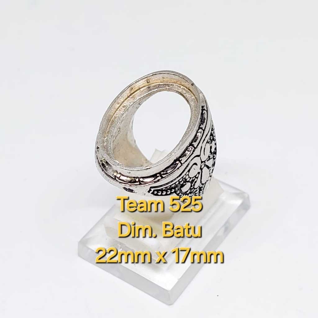 Ring emban alpaka super dim 22x17 tanam ukir ukiran bali pengikat ring cincin batu akik eceran kodia