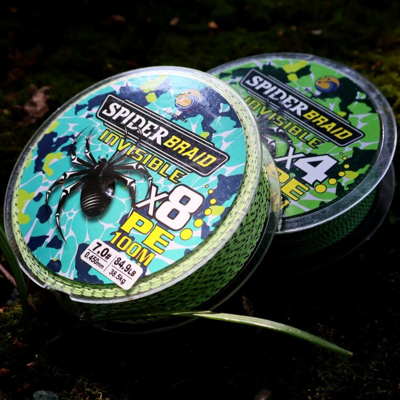Bingolife Tali Pancing PE X4 X8 Spider 100m Warna Hijau Biru Bercorak Tahan Aus Kuat 6.8kg~45.9kg Un