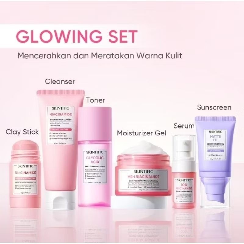 Skintific 6 Pcs Paket Skincare Set Lengkap