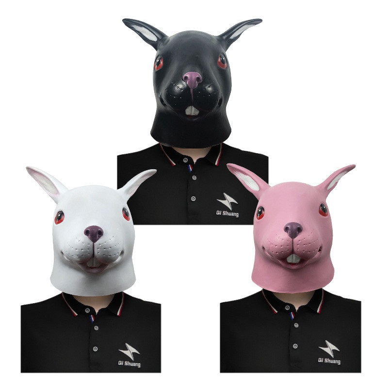 Rabbit Mask Halloween Cosplay Party Masquerade Festival Spoof Decoration Animal Mask