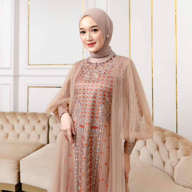 MYLYF OFFICIAL - GRACIA DRESS - A LINE - GAUN - PANJANG - RESEPSI LAMARAN PREWED LEBARAN BUKBER - WA