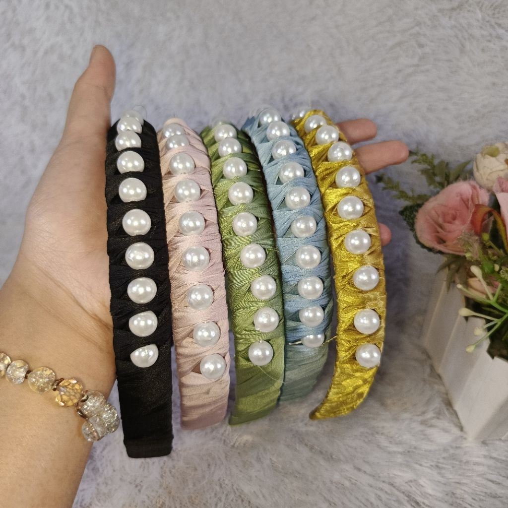 bando mutiara lilit korea style lusinan grosir