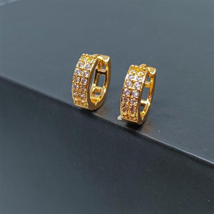 anting  wanita emas muda anti karat dewasa tusuk korea asli panjang dan luntur korea - 1