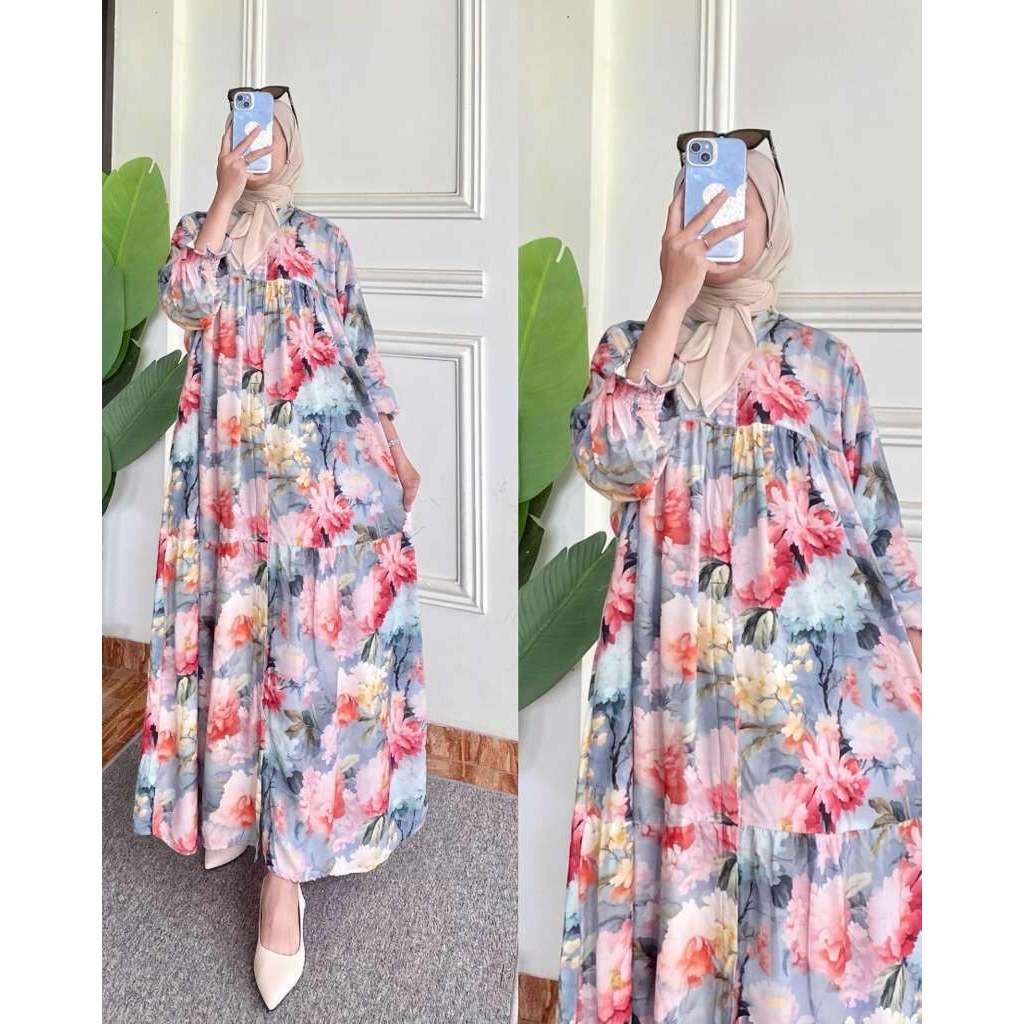 Gamis umpak motif baru GAMIS LEBARAN terbaru