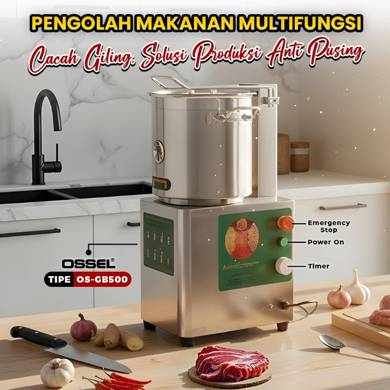 OSSEL Mesin Giling Bumbu Mesin Pencacah Basah Kering Sayur Daging Buah Multifungsi Serbaguna OSSEL