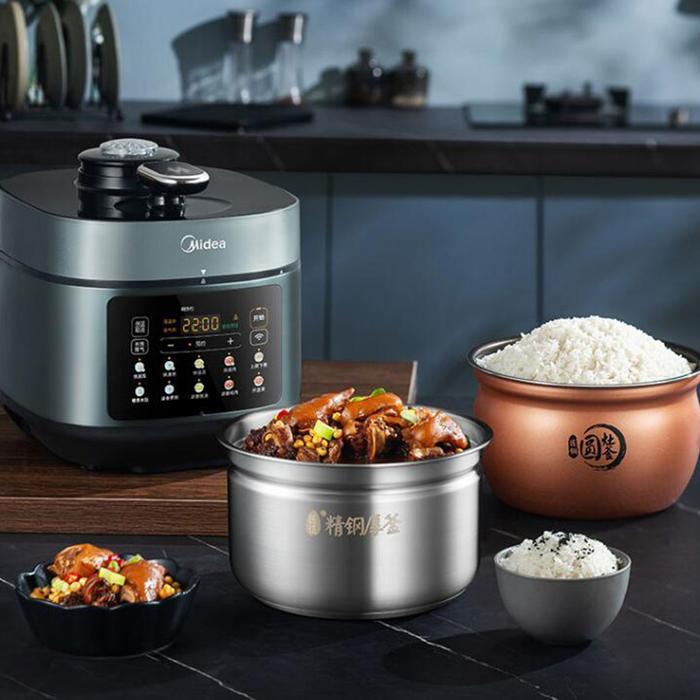 5L Electric Pressure Cooker Stainless Steel Liner Multifunctional Instant Pot Slow Cooker Home Rice 