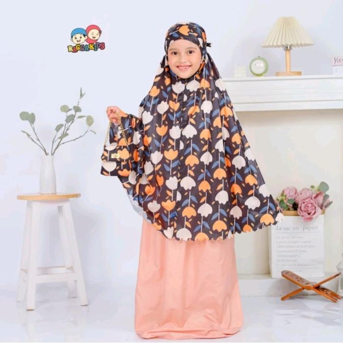 Mukena Travelling Parasut Korea | Mukena Anak Dan Dewasa - Hitam, M