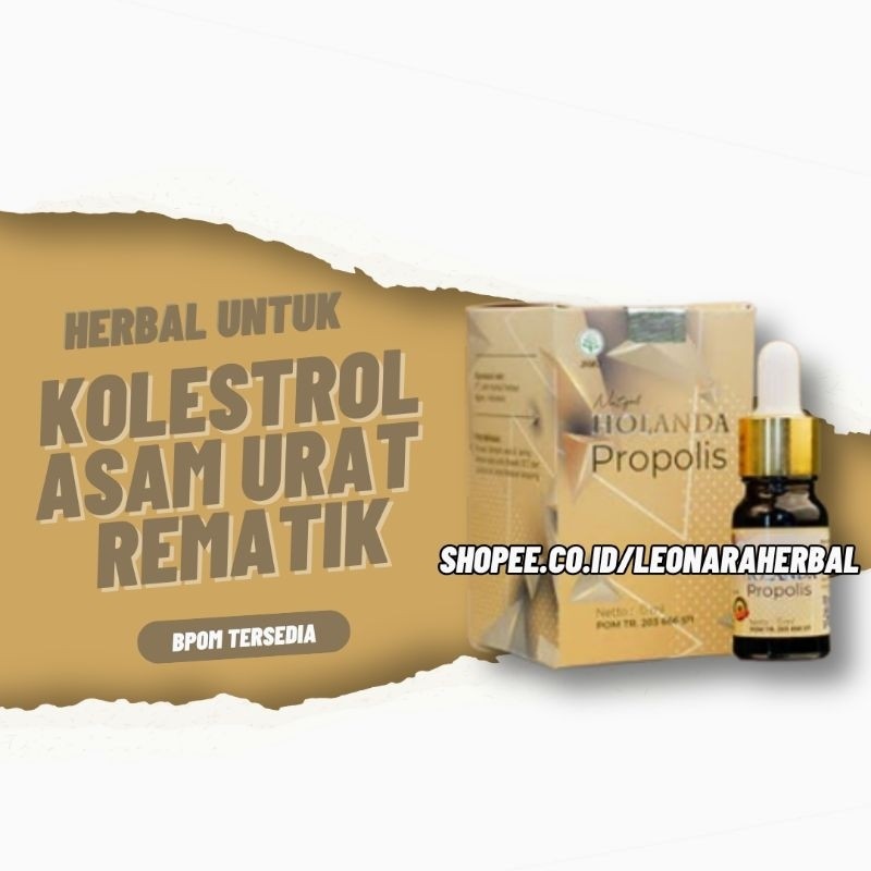 Holanda Propolis 10Ml Original Obat Herbal Kolestrol Diabetes Darah Tinggi Membantu Menjaga Imun Tub