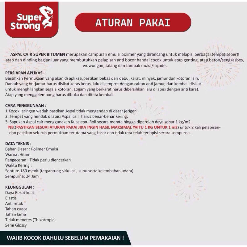 Aspal Cair 5Kg Aspal Cair Emulsion Anti Bocor Dan Rembes