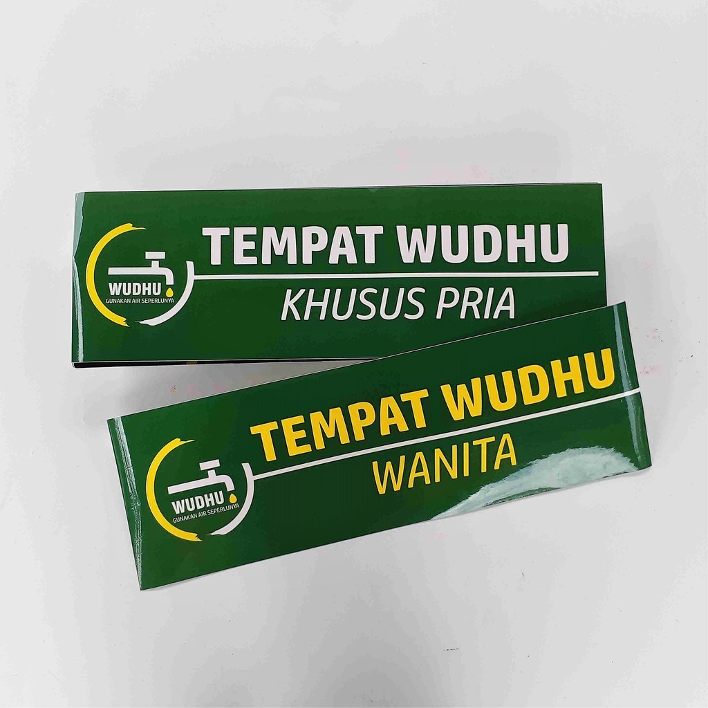 Stiker Tempat Wudhu, Stiker Wudhu Pria - Wanita, Stiker Masjid