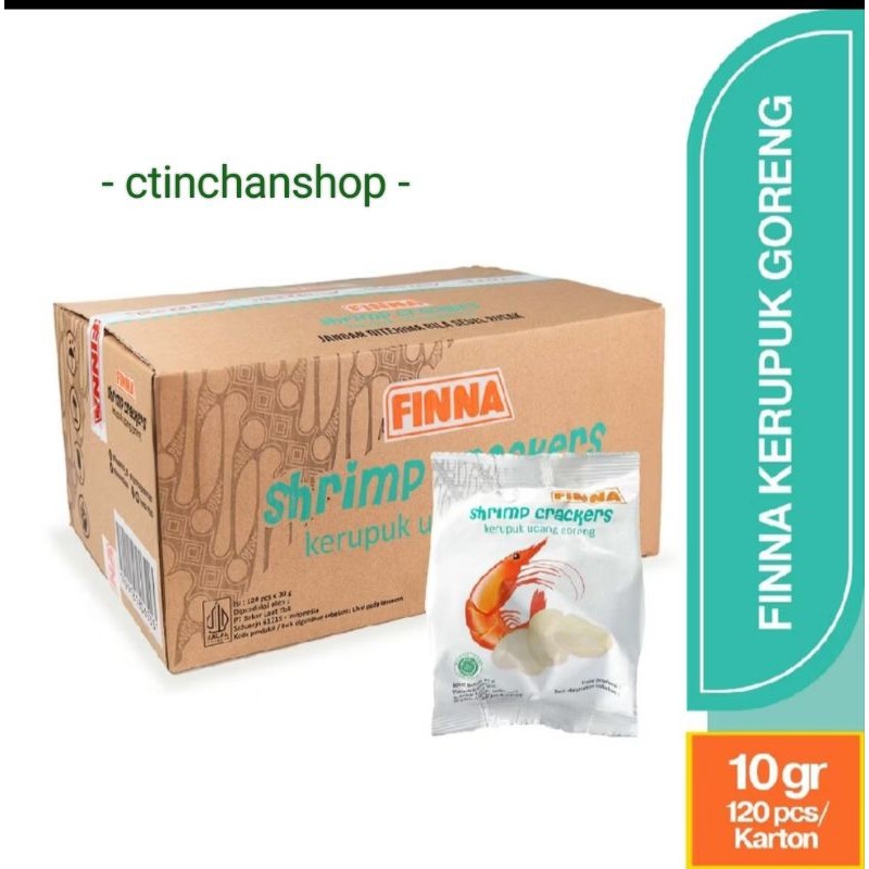 finna kerupuk udang finna shrimp crackers 1 karton 120 pcs kerupuk finna krupuk finna udang krupuk m