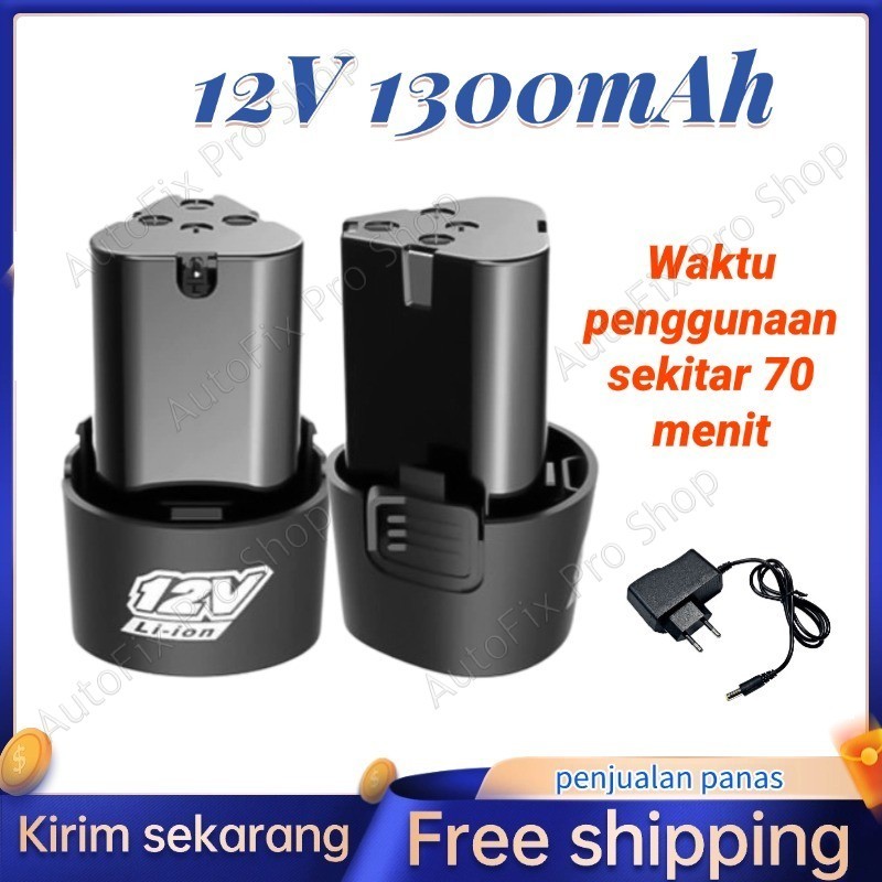 12v 1300mah Baterai 2 PCS Bor Cordless 12v Baterai Bor Cordless Li-Ion 12 Volt Baterai Bor Electric 