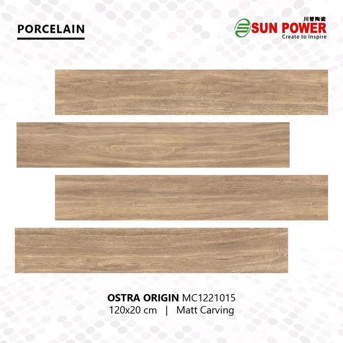 Granit Lantai Dan Dinding 20x120 Ostra Series Carfot Matte Kayu | Doff | Slip Stop Product Sun Power