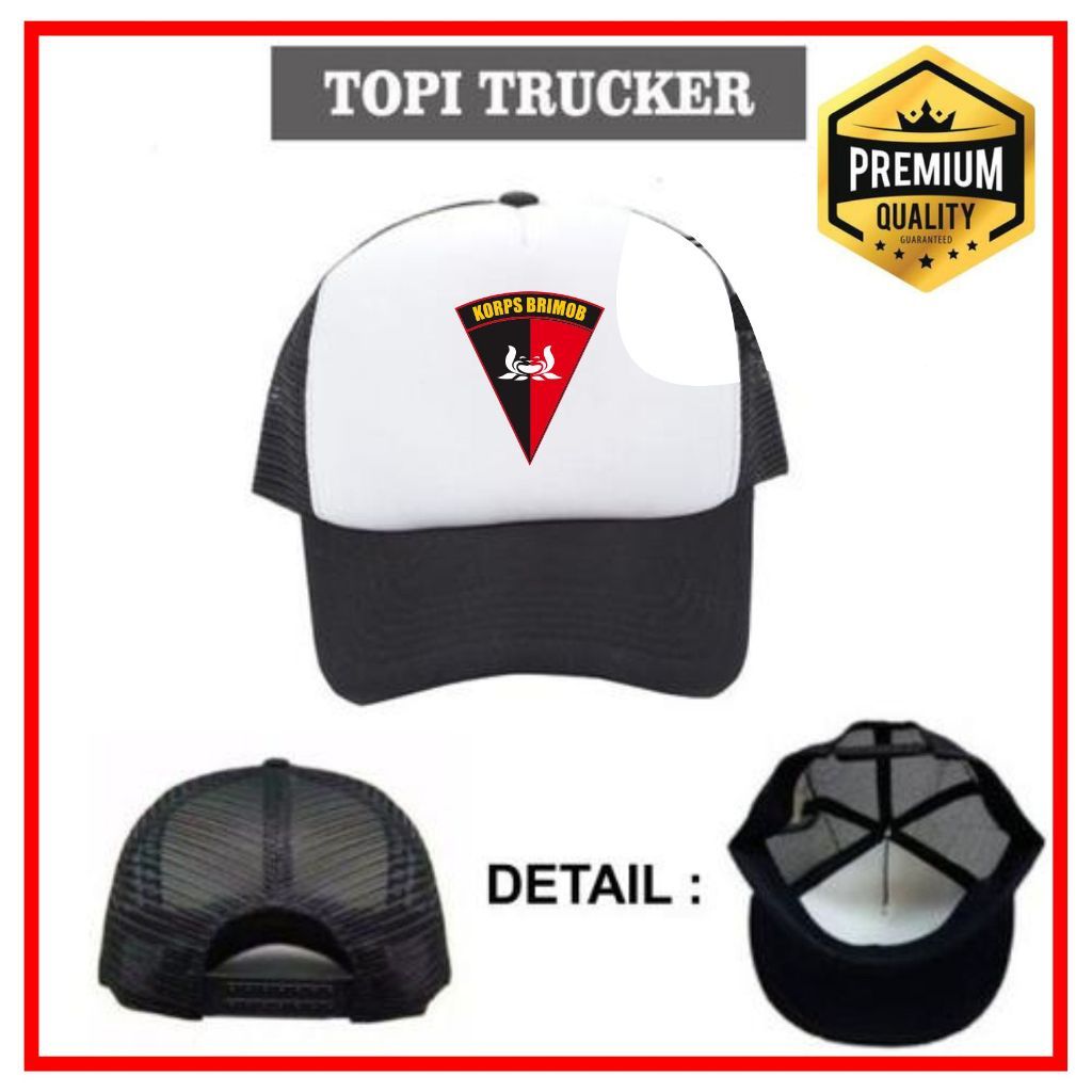TOPI KORPS BRIMOB / TOPI JARING KORPS BRIMOB / TOPI TRUCKER KORPS BRIMOB BISA COD