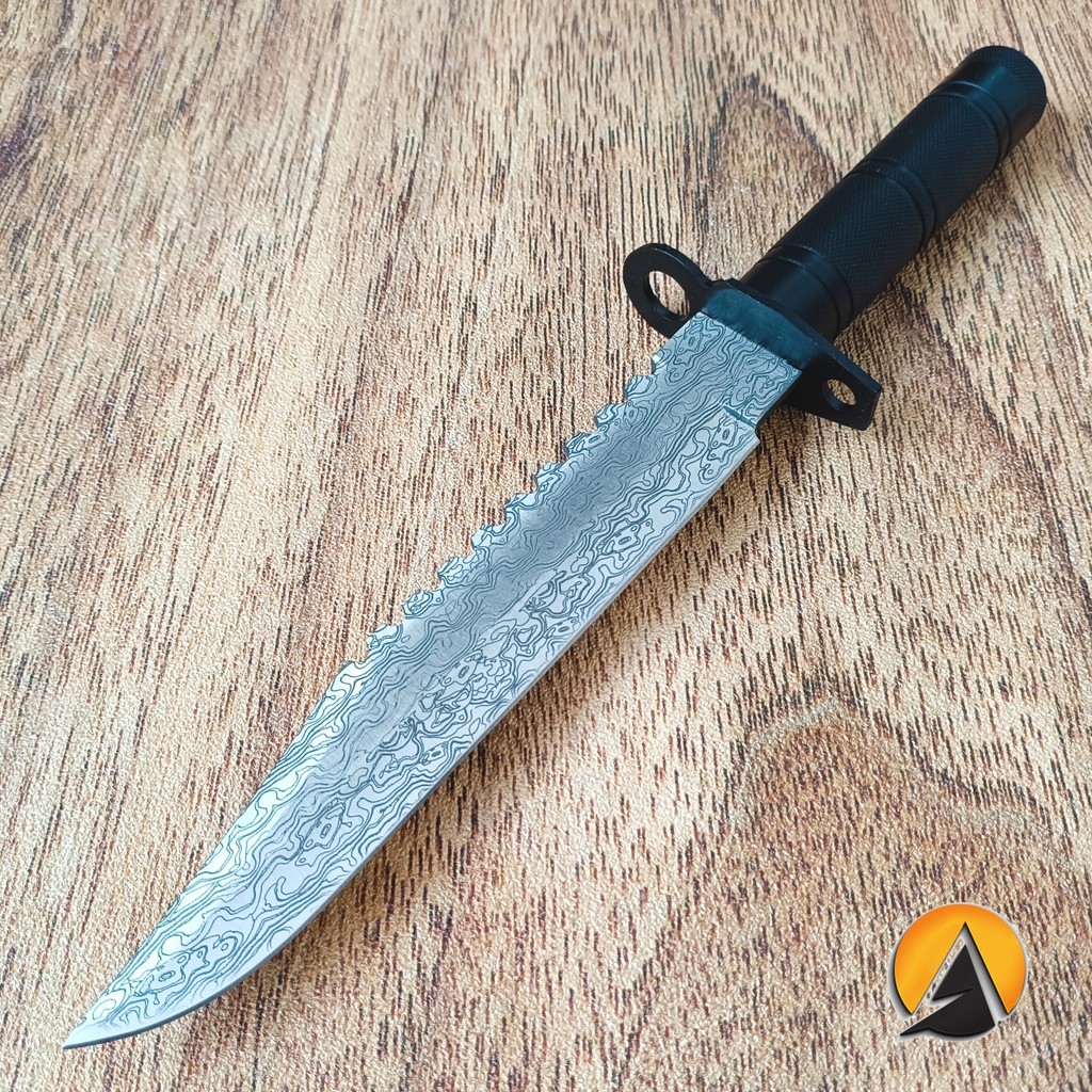 Pisau camping survival outdoor motif damascus  P631