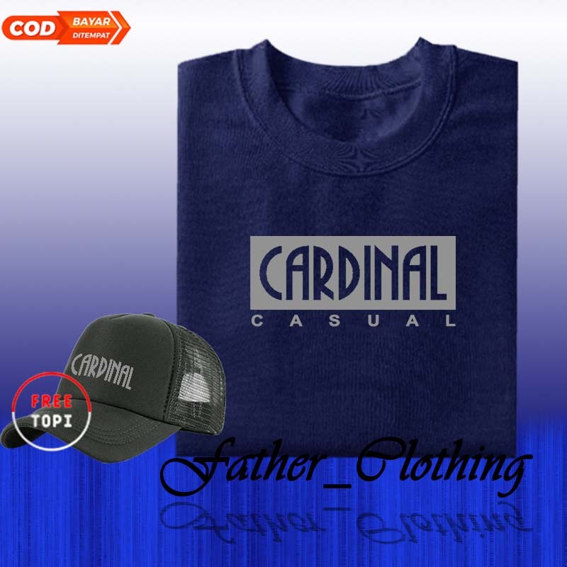 TERLARIS DISTRO PRIA GRATIS TOPI!!!! KAOS DISTRO KAOS ORIGINAL KATUN 30S KAOS CARDINAL CASUAL SILVER