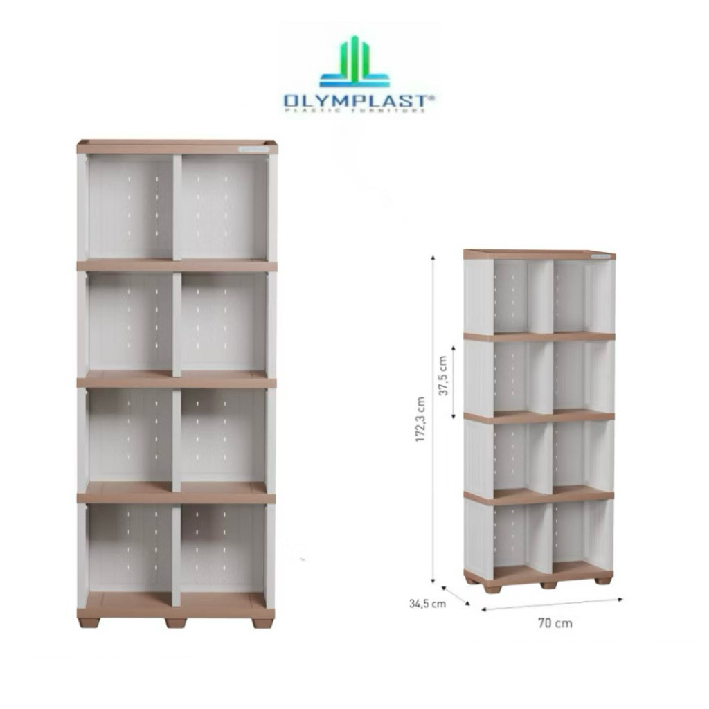 BCO 4R LUXURY Olymplast - Lemari Plastik Multifungsi 4 Susun / Lemari Serbaguna Minimalis 4 Tingkat 