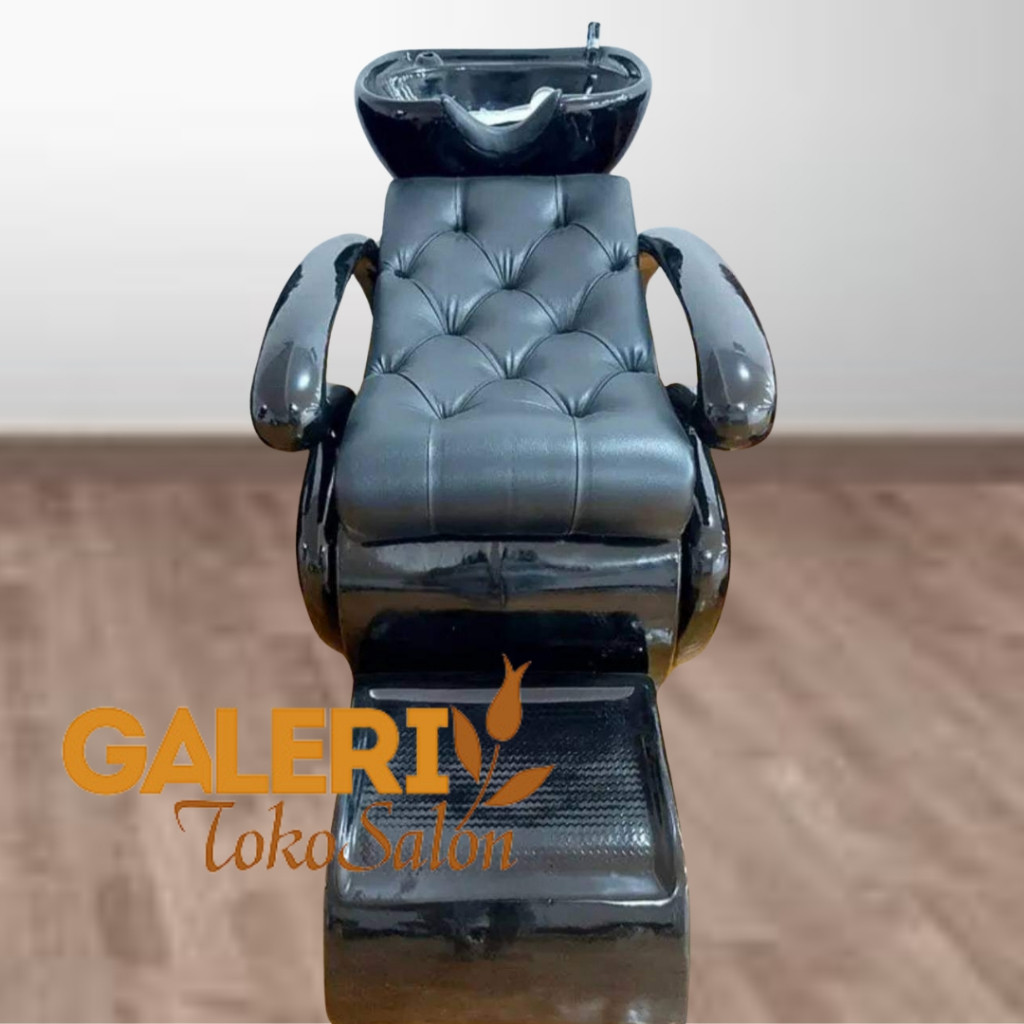 Kursi Keramas Salon Washbak Resin Fiber Warna Hitam