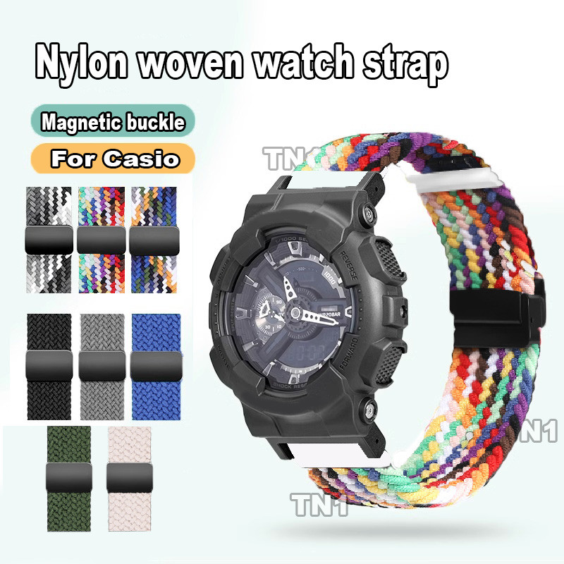Braided Nylon Wat band For Casio G-SHOCK DW5600 5610 GBX-100 GBA-800 GMA-B800 GMD-B800 GBD GA-800 Ma