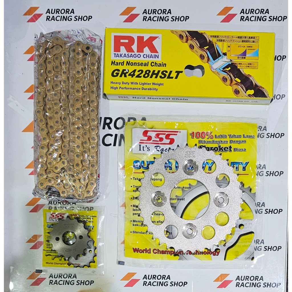 GEAR SET SSS 428 SUPRA X 125 - SUPRA X 125 HELM IN - BLADE - REVO - SUPRA FIT NEW - KHARISMA & RANTA