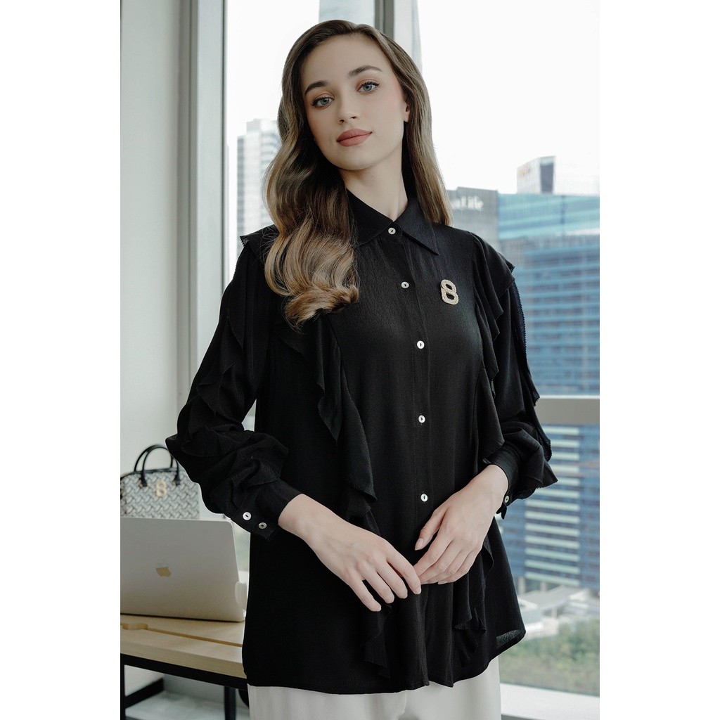 Benang Jarum Ellen Shirt - Black