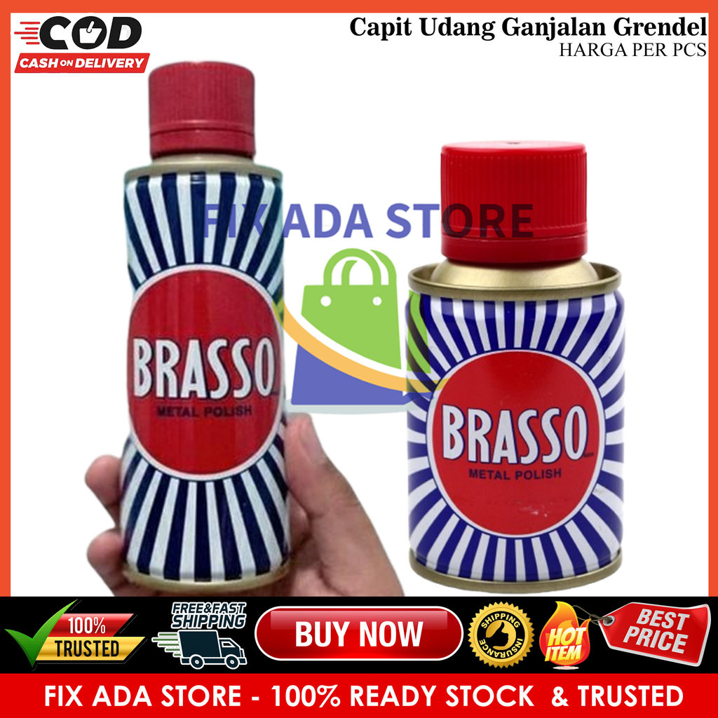 Brasso Metal Polish Original Liquid 100ml 200ml Cairan Pemoles Pengkilap Pembersih Logam Besi Kuning