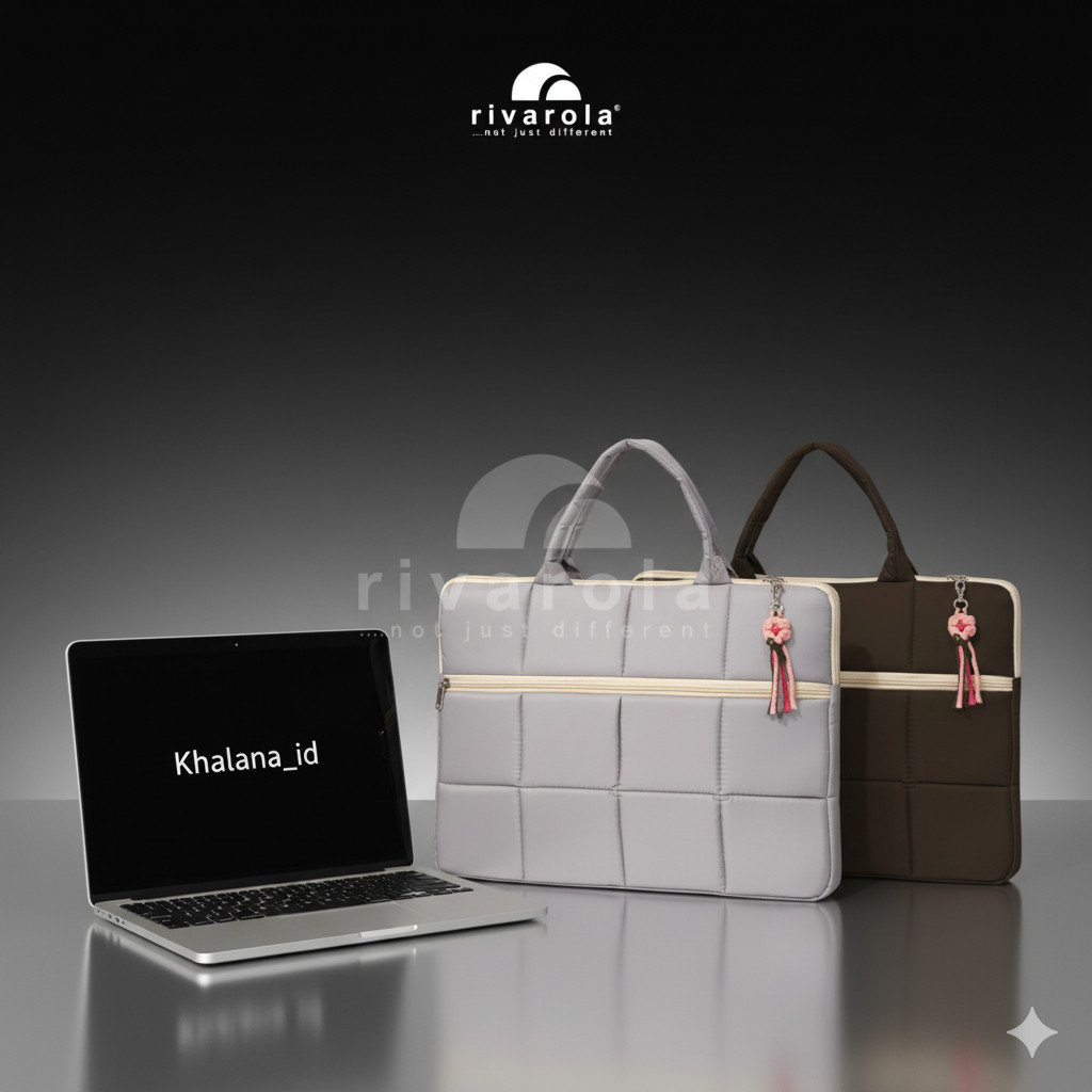 Tas Laptop puffy tas Pelindung laptop pria wanita 14 - 15 inch