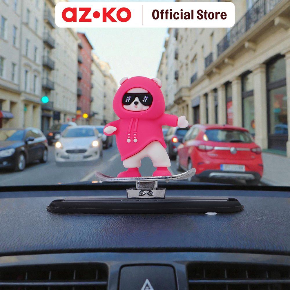 AZKO Otto Klasse Ornamen Dashboard Mobil Move Bear Minifigur Mobil-Mobilan Koleksi Miniatur Kendaraa