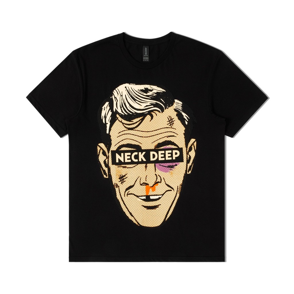 (COD) Neck Deep - Ned T-Shirt Katun Hitam Gildan S-XXL