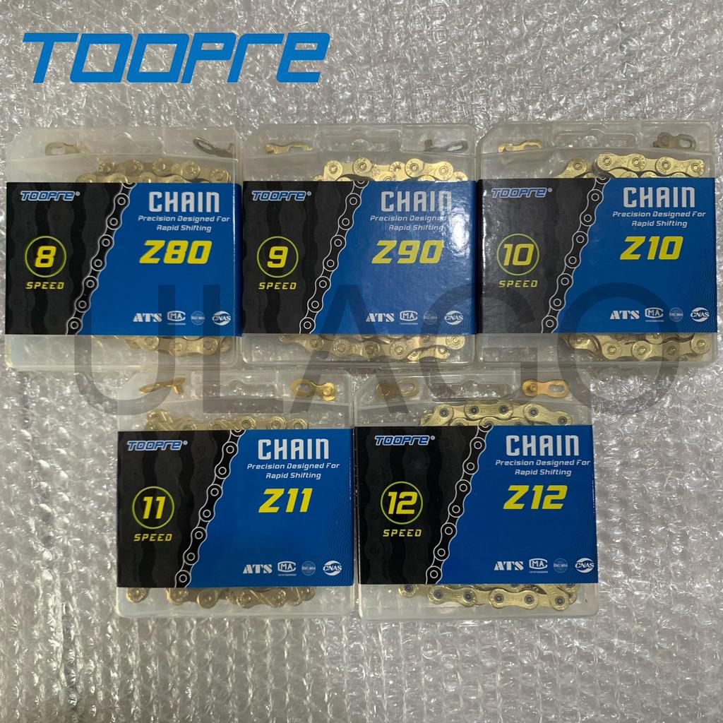 rantai sepeda gold TOOPRE bike chain 6 7 8 9 10 11 12 speed 8sp 9sp 10sp 11sp 12sp kmc vg rockbros e