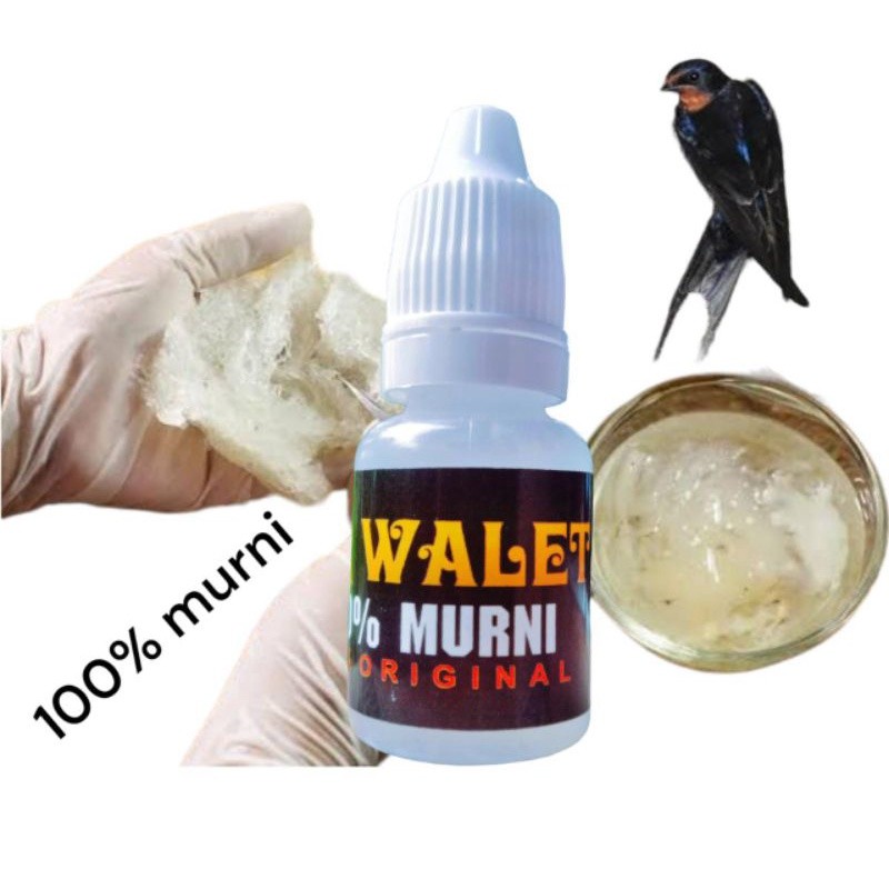 LIUR WALET 100% VITAMIN AIR SARANG WALET 10ML ALAMI ASLI PENGGACOR BURUNG MURAI KACER PLECI KENARI