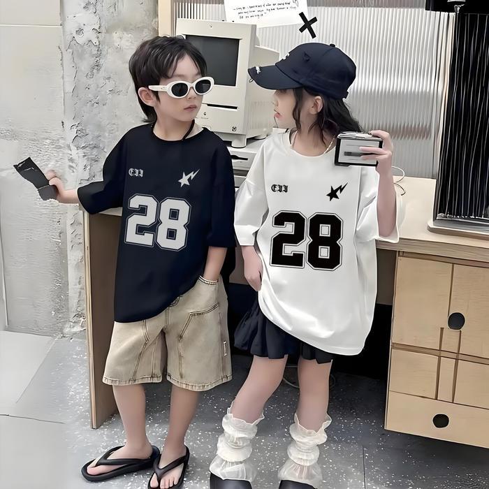 Kaos Tshirt Baju Anak 6-13 Tahun Cowok Keren Merah Regular Fit Sablon Plastisol - K166 Fashion - whi