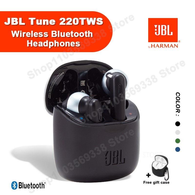 Original JBL TUNE 220TWS True Bluetooth Wireless Earphones Stereo Earbuds Bass Sound Headset jbl T22