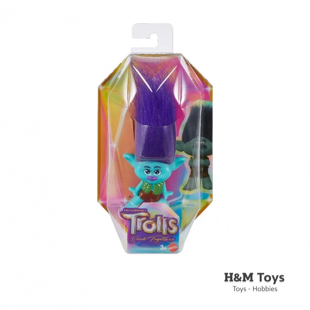 Trolls Band Together Original Mattel - Branch - Mini Figure Trolls Rambut Panjang | Kids Toy & Colle