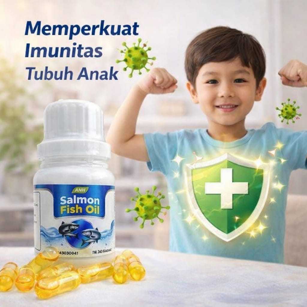 Vitamin Memperkuat Imunitas Tubuh Anak Daya tahan Penambah Nafsu Makan Kecerdasan Suplemen Minyak Ik