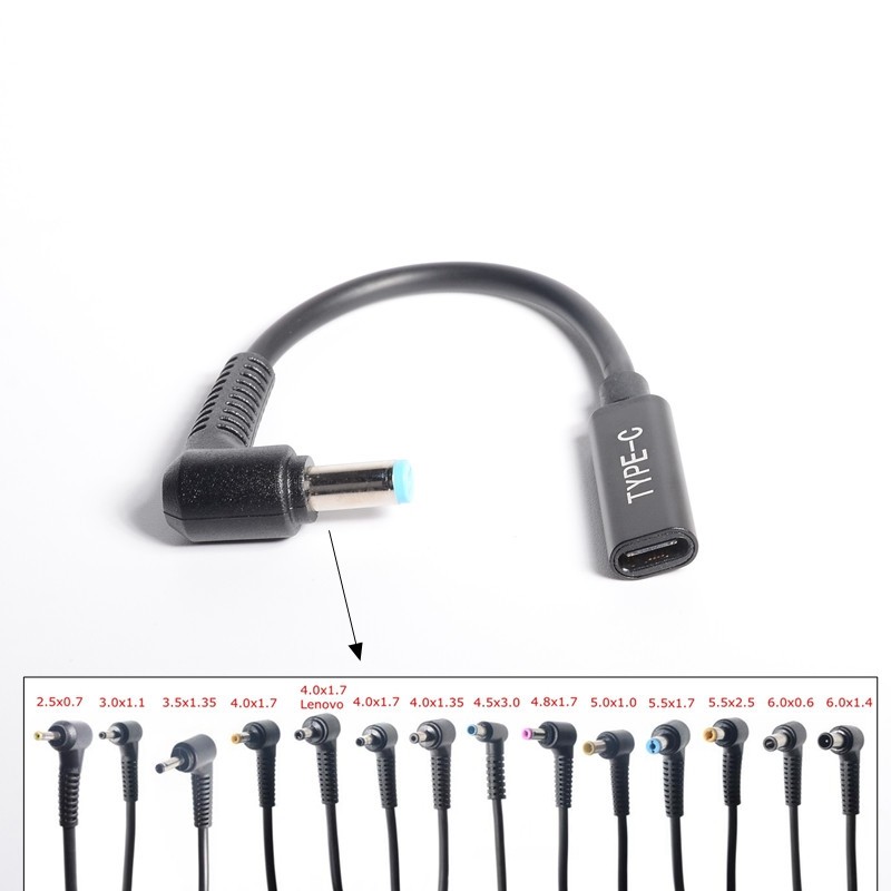 Universal USB Type C Female to Laptop Power Adapter Connector Converter for Lenovo Asus Dell HP Note