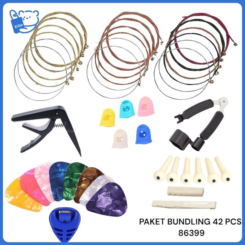 PAKET BUNDLING Senar Gitar Akustik 1 Set