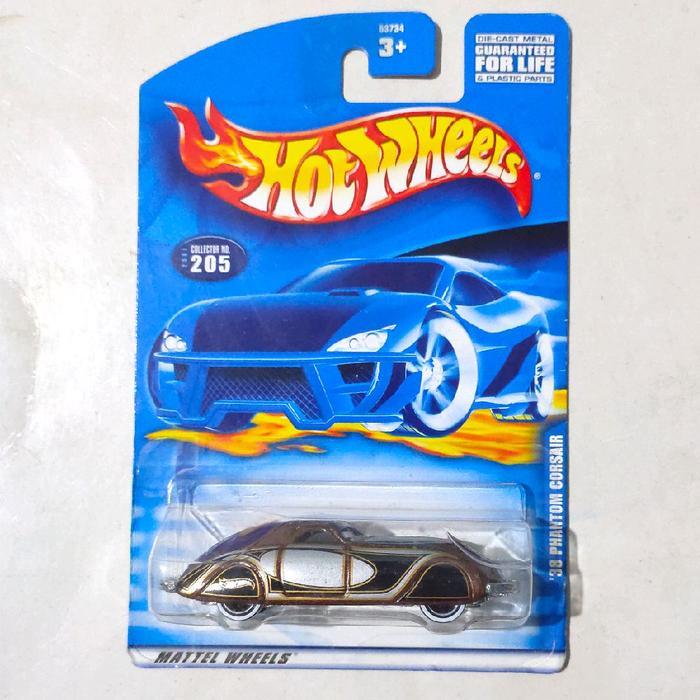Mainan Hot Wheels 38 Phantom Corsair coklat silver 2001 White line