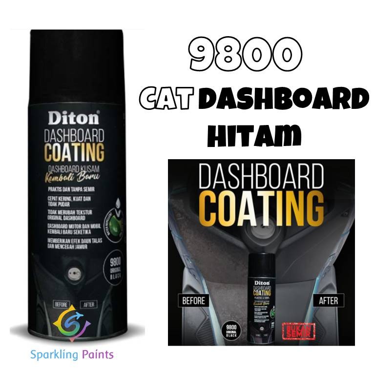 TERLARIS Pilok Diton Premium 9800 Dashboard Black Coating Cat Khusus Dasbor Body Kasar Dasboard Hita