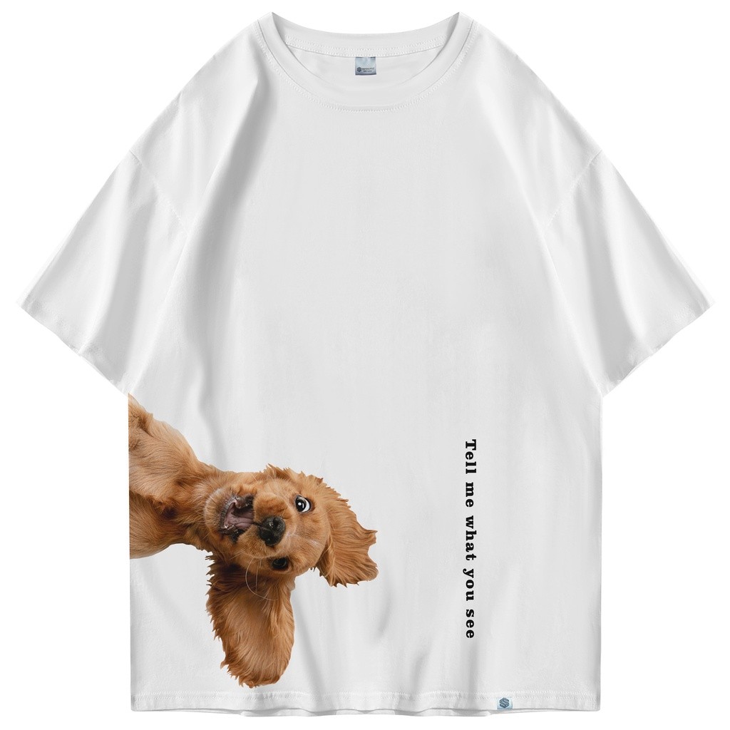 OOTDSUPPLY Oversized Tshirt Golden Retriever l Kaos Oversized Pria & Wanita OVZ023