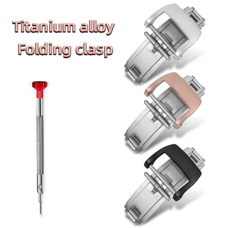 Titanium alloy wat button 18mm RM fold Clasp For Riard Wat Mille RM67 RM011 RM030/035 RM055 Rubber S