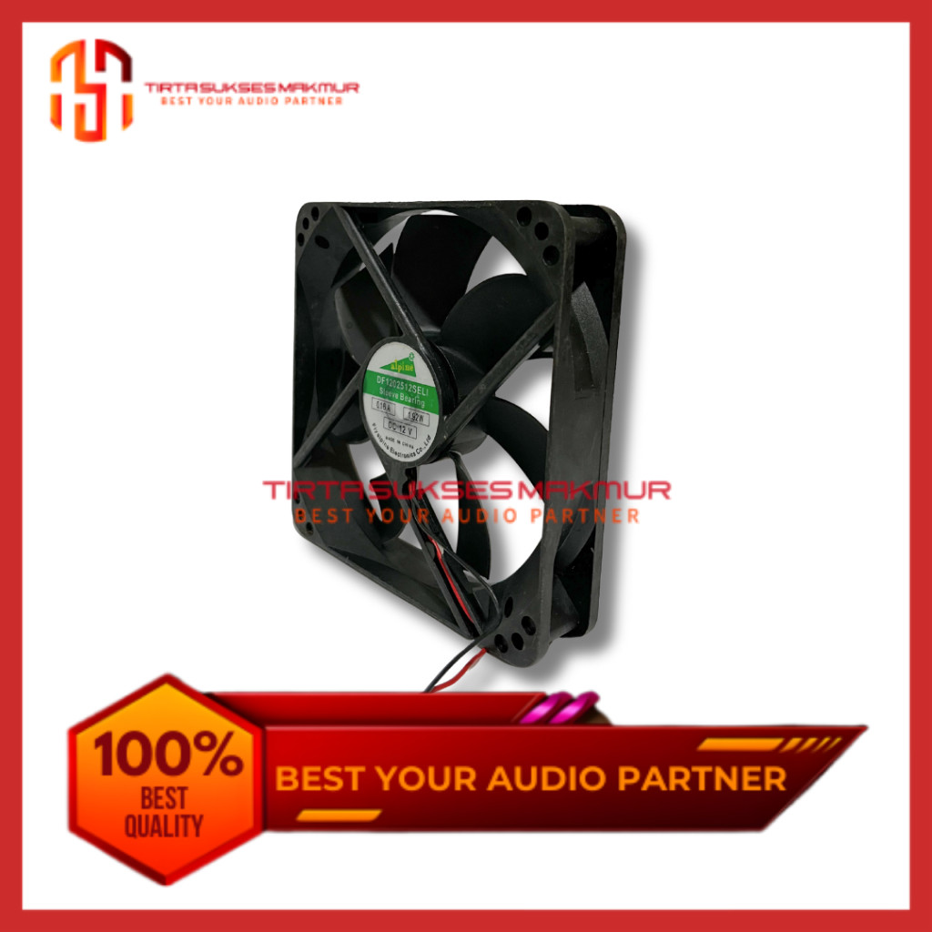 Kipas murah dc 12v jamin hidup 12x12 bekas WARNA HITAM