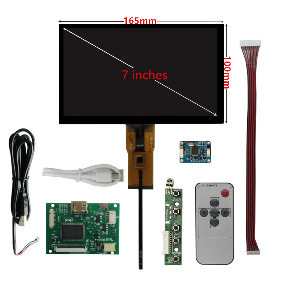 7 Inch 1024*600 Screen LCD splay HDMI-Compatible Driver Board touch Monito For Raspberry Pi Banana/O