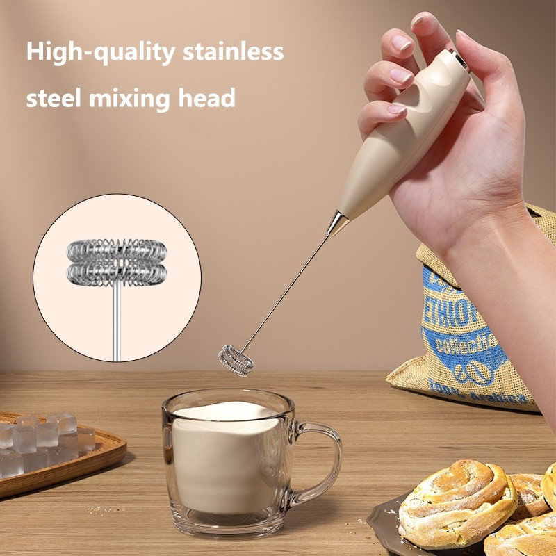 New Milk Frother Coffee Frother Household Electric Milk Frother Milk Mixer Handheld Egg Mixer Cream 