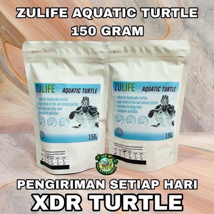 kedai 45 ZULIFE AQUATIC TURTLE MAKANAN KURA AIR BRAZIL RES DAMER DBT TERAPIN PELET KURA AIR - 150 GR