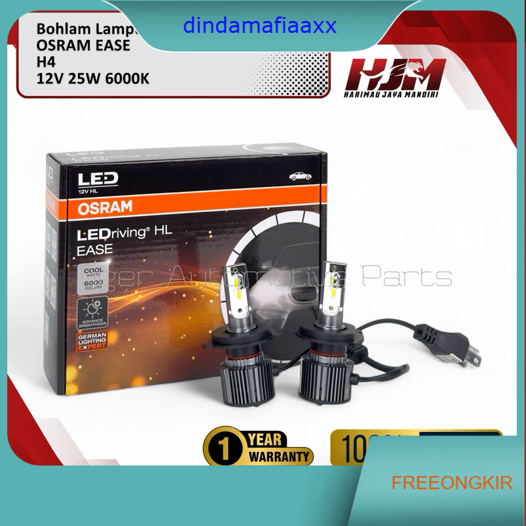 Bohlam OSRAM LED Driving Ease Original H4 H8 H11 H16 HB3 HB4 12V - Lampu Mobil